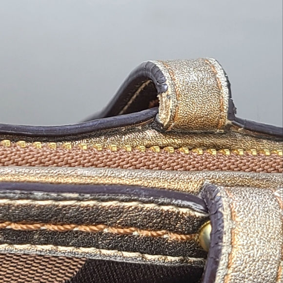 Retired Coach Signature Brown Tote Bronze … - Picture 14 of 16